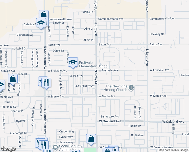 map of restaurants, bars, coffee shops, grocery stores, and more near 2562 Alegre Avenue in Hemet