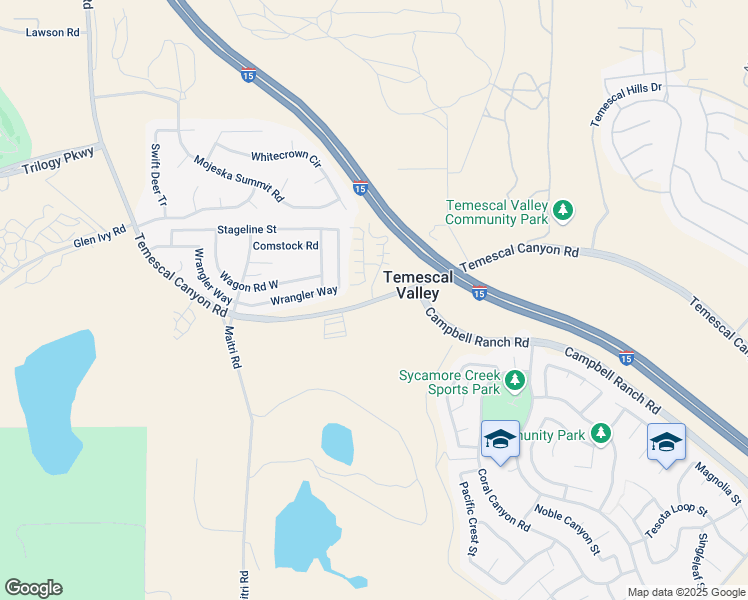 map of restaurants, bars, coffee shops, grocery stores, and more near 24307 Juni Court in Corona