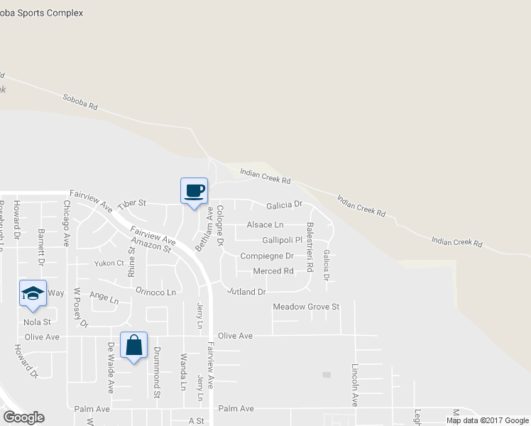map of restaurants, bars, coffee shops, grocery stores, and more near 44187 Galicia Drive in Hemet