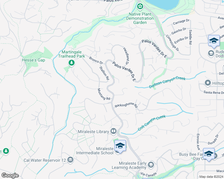 map of restaurants, bars, coffee shops, grocery stores, and more near 28800 Palos Verdes Drive East in Rancho Palos Verdes
