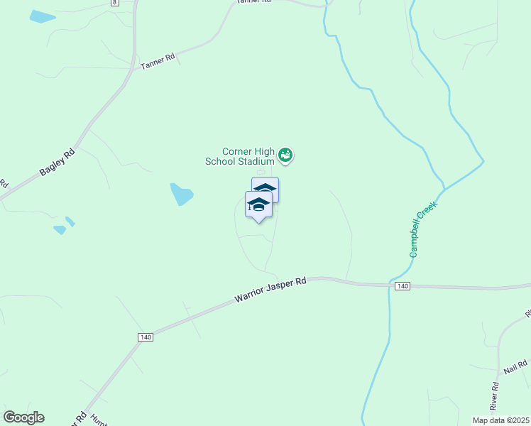 map of restaurants, bars, coffee shops, grocery stores, and more near 4301 Warrior Jasper Road in Dora