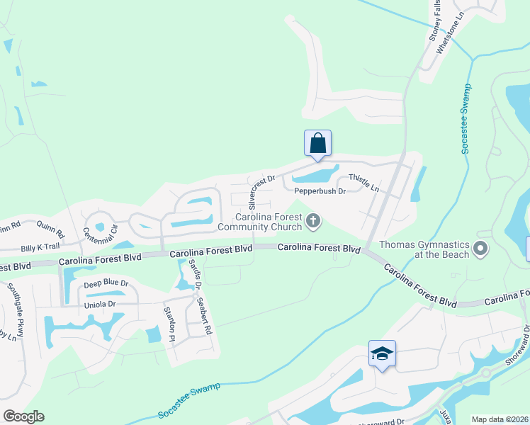 map of restaurants, bars, coffee shops, grocery stores, and more near 23-E # 23-E in Myrtle Beach