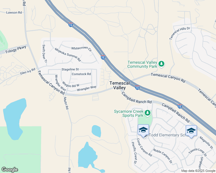 map of restaurants, bars, coffee shops, grocery stores, and more near 24362 Juni Court in Corona