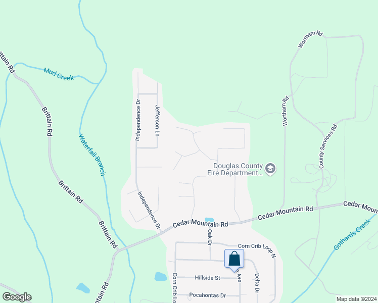 map of restaurants, bars, coffee shops, grocery stores, and more near 1665 Harvest Hill in Douglasville