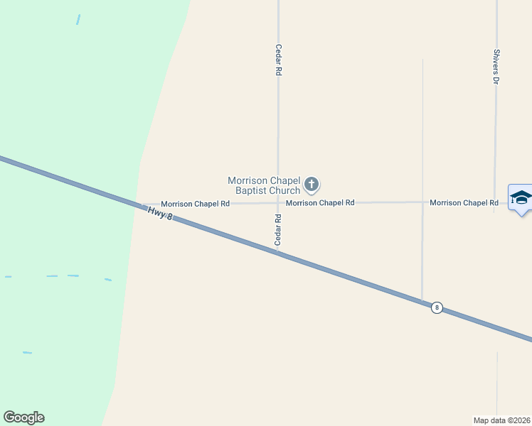 map of restaurants, bars, coffee shops, grocery stores, and more near 15-99 Morrison Chapel Road in Cleveland