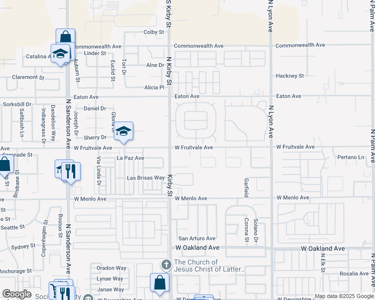 map of restaurants, bars, coffee shops, grocery stores, and more near 897 Digby Drive in Hemet