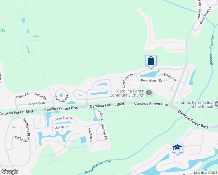 map of restaurants, bars, coffee shops, grocery stores, and more near 4567 East Walkerton Road in Myrtle Beach