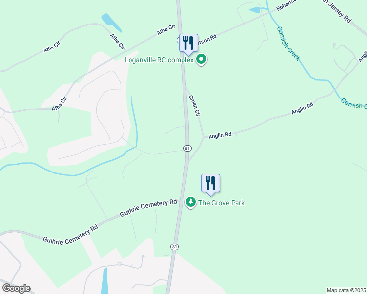 map of restaurants, bars, coffee shops, grocery stores, and more near 4139 Wagon Trail in Loganville