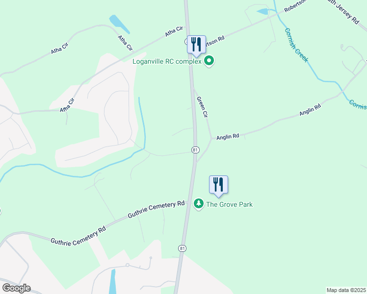map of restaurants, bars, coffee shops, grocery stores, and more near 4139 Wagon Trail in Loganville