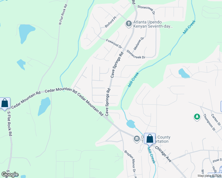 map of restaurants, bars, coffee shops, grocery stores, and more near 5851 Angela Ct in Douglasville