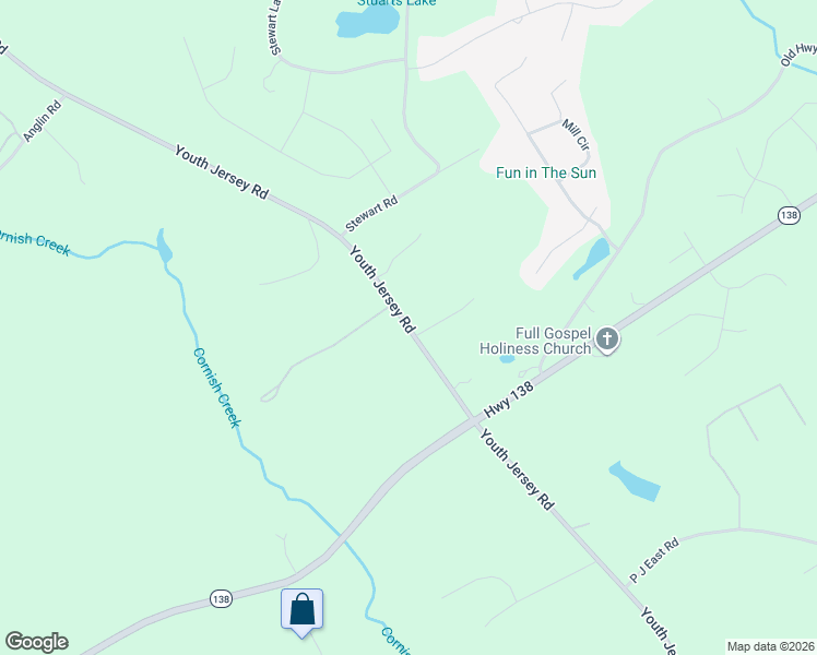 map of restaurants, bars, coffee shops, grocery stores, and more near 701-899 Youth Jersey Road in Loganville
