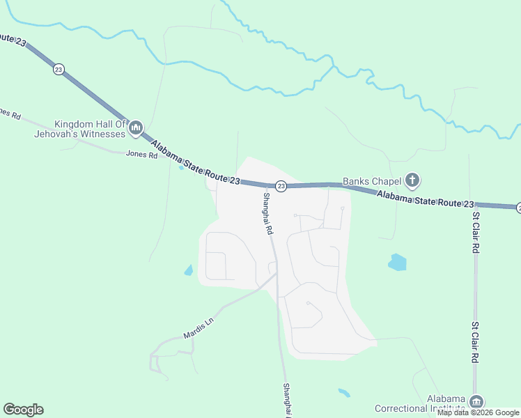 map of restaurants, bars, coffee shops, grocery stores, and more near 2188 Shanghai Road in Springville