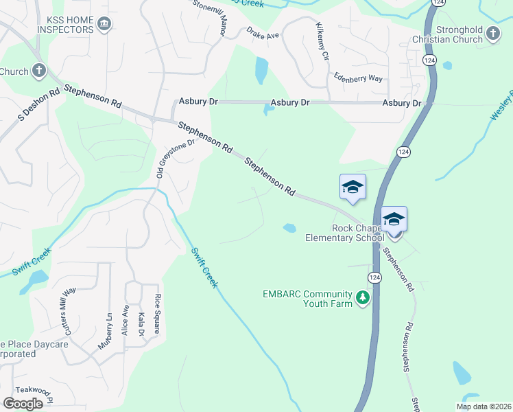 map of restaurants, bars, coffee shops, grocery stores, and more near 941 Baltic Way in Lithonia