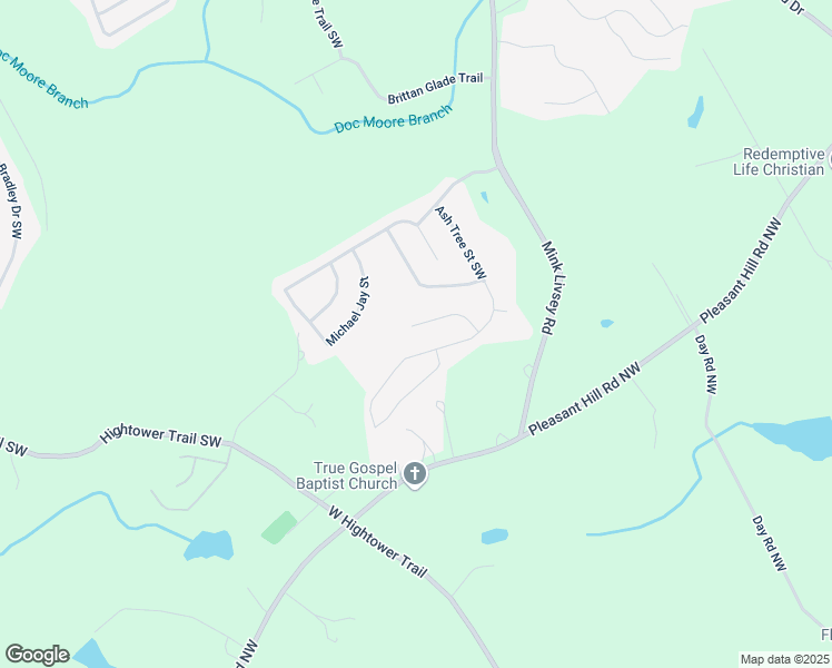 map of restaurants, bars, coffee shops, grocery stores, and more near 4089 Palm Drive Southwest in Snellville
