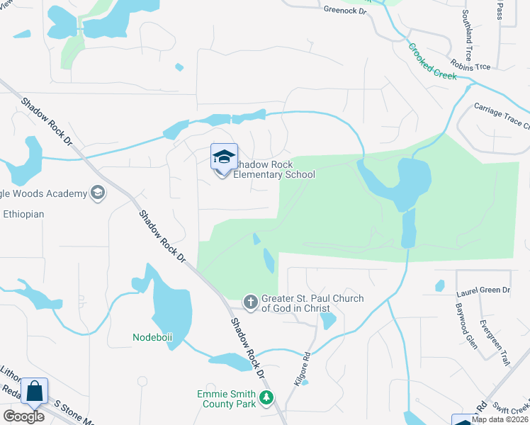 map of restaurants, bars, coffee shops, grocery stores, and more near 6031 King Way Walk in Lithonia