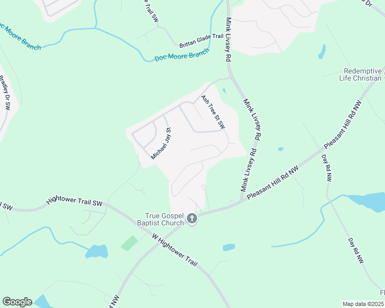 map of restaurants, bars, coffee shops, grocery stores, and more near 4089 Palm Drive Southwest in Snellville