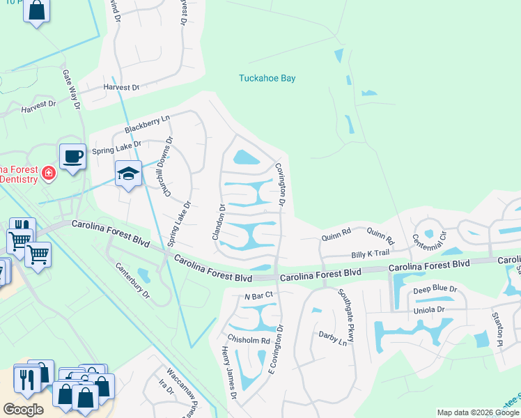 map of restaurants, bars, coffee shops, grocery stores, and more near 539 Stonemason Drive in Myrtle Beach