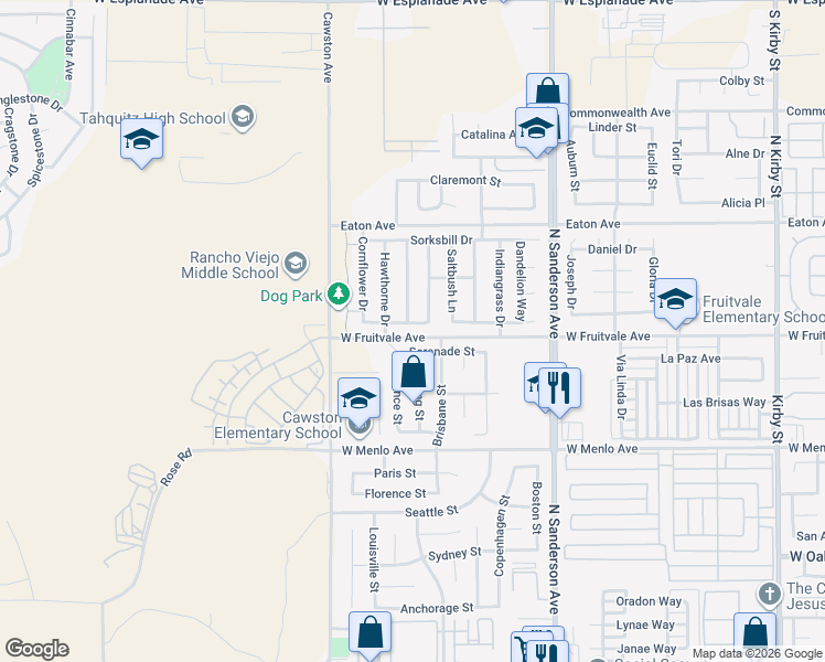 map of restaurants, bars, coffee shops, grocery stores, and more near 3831 Wild Sienna Trail in Hemet