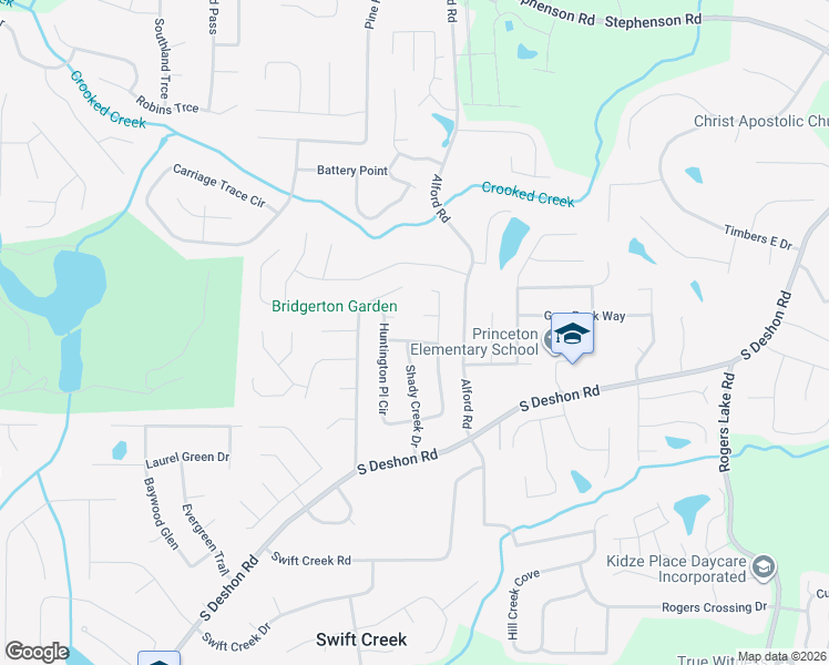 map of restaurants, bars, coffee shops, grocery stores, and more near 6574 Huntington Lane in Lithonia