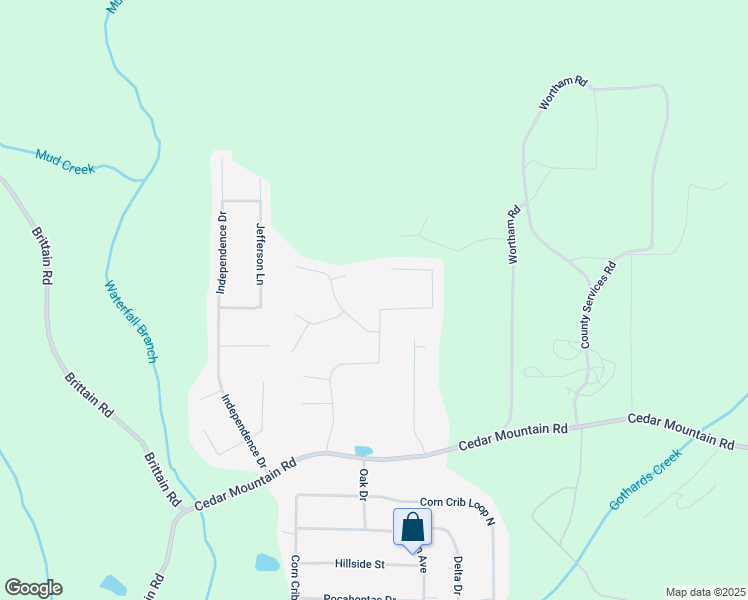 map of restaurants, bars, coffee shops, grocery stores, and more near 1595 Cedar Hill in Douglasville