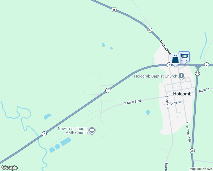 map of restaurants, bars, coffee shops, grocery stores, and more near 23 Whitfield Road in Holcomb