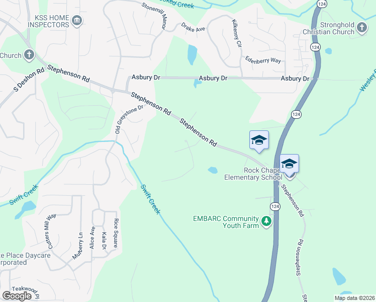 map of restaurants, bars, coffee shops, grocery stores, and more near 7351 Vigo Drive in Lithonia