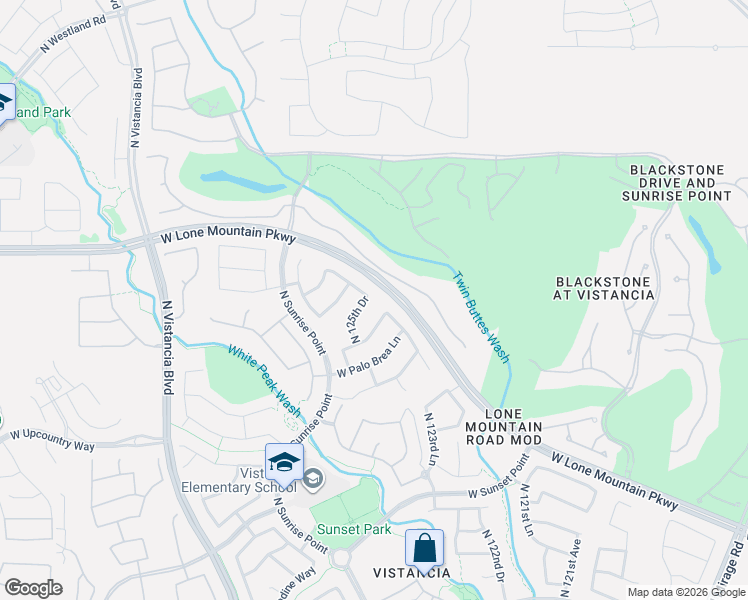 map of restaurants, bars, coffee shops, grocery stores, and more near 12360 West Montgomery Road in Peoria