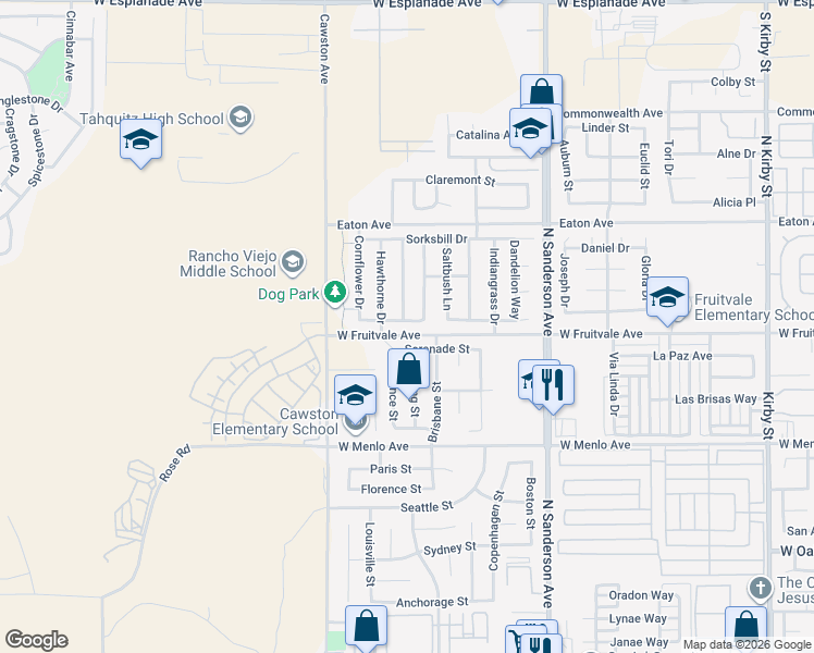 map of restaurants, bars, coffee shops, grocery stores, and more near 3831 Wild Sienna Trail in Hemet