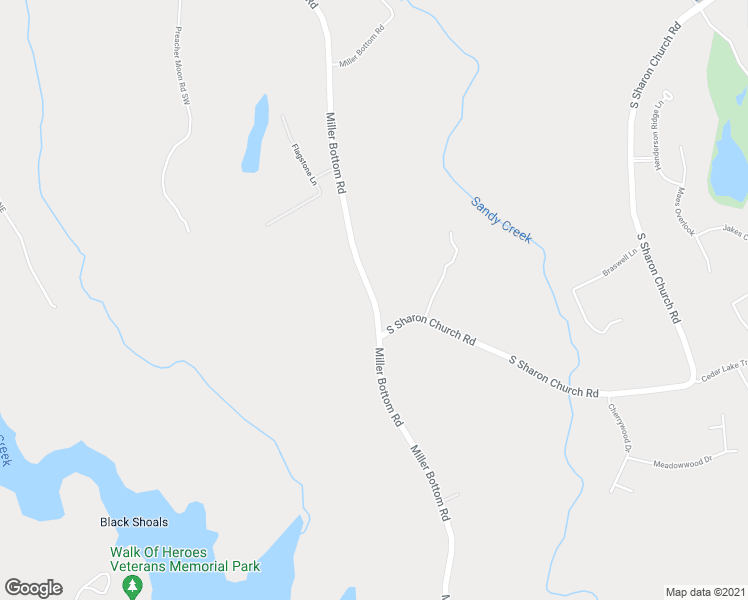 map of restaurants, bars, coffee shops, grocery stores, and more near 2390 Miller Bottom Road in Loganville