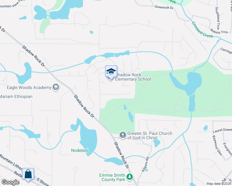 map of restaurants, bars, coffee shops, grocery stores, and more near 5986 King Way Walk in Lithonia