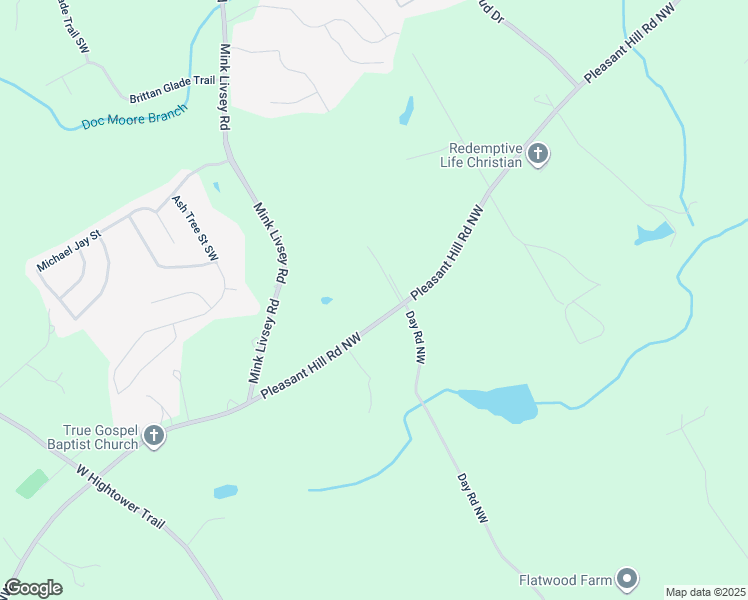 map of restaurants, bars, coffee shops, grocery stores, and more near 659 Pleasant Hill Road Northwest in Conyers