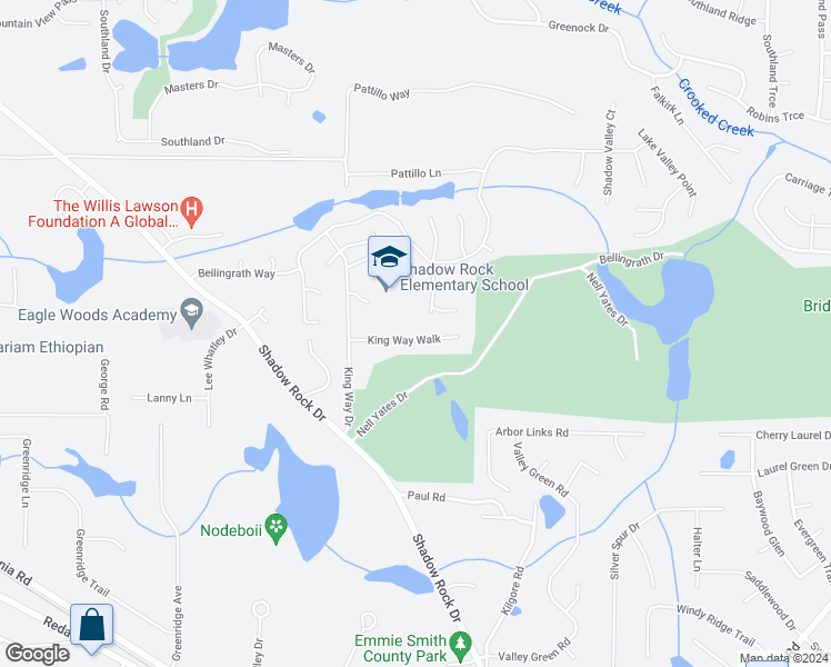map of restaurants, bars, coffee shops, grocery stores, and more near 5996 King Way Walk in Lithonia