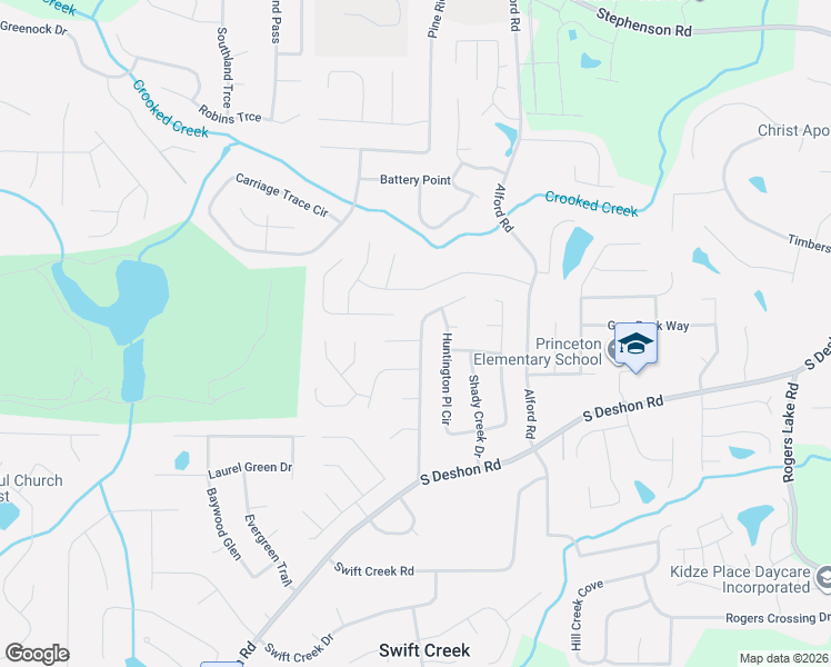 map of restaurants, bars, coffee shops, grocery stores, and more near 1089 Crooked Creek Road in Lithonia