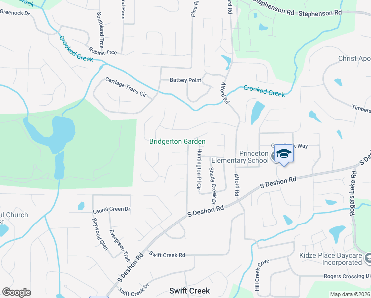 map of restaurants, bars, coffee shops, grocery stores, and more near 1089 Crooked Creek Road in Lithonia