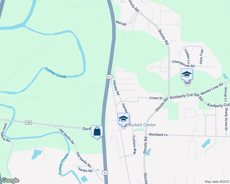 map of restaurants, bars, coffee shops, grocery stores, and more near 8805 Old U.S. 31 in Kimberly