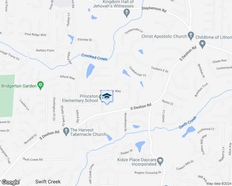 map of restaurants, bars, coffee shops, grocery stores, and more near 6759 Grey Rock Way in Lithonia