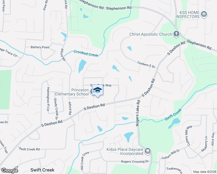 map of restaurants, bars, coffee shops, grocery stores, and more near 6765 Grey Rock Way in Lithonia