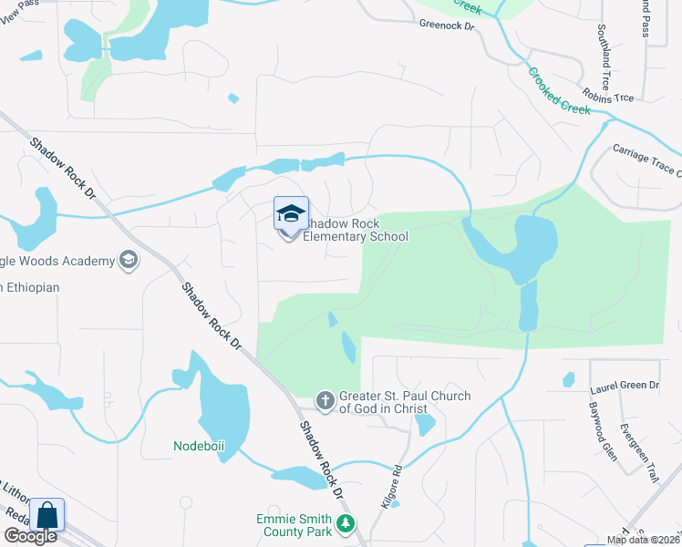 map of restaurants, bars, coffee shops, grocery stores, and more near 6030 King Way Walk in Lithonia