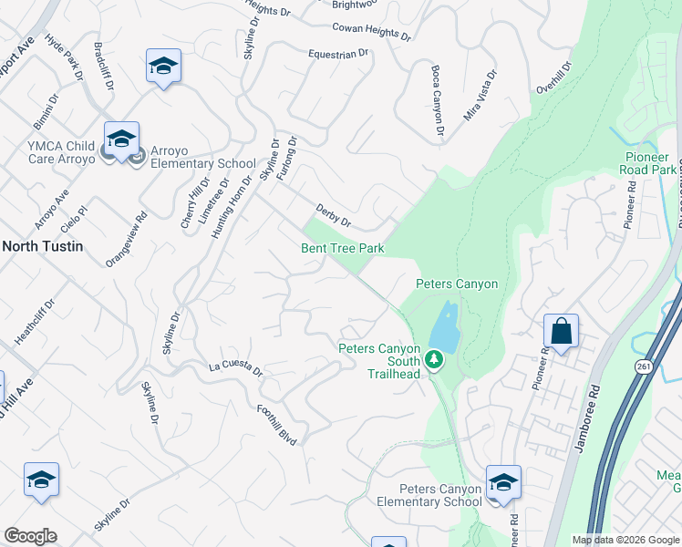 map of restaurants, bars, coffee shops, grocery stores, and more near 1962 Lower Lake Drive in Santa Ana