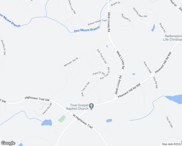 map of restaurants, bars, coffee shops, grocery stores, and more near 4088 Palm Drive Southwest in Snellville