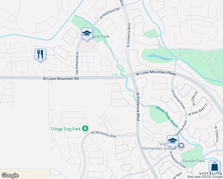 map of restaurants, bars, coffee shops, grocery stores, and more near 30800 North 130th Lane in Peoria