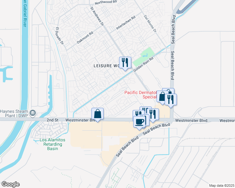 map of restaurants, bars, coffee shops, grocery stores, and more near 1562 Merion Way in Seal Beach