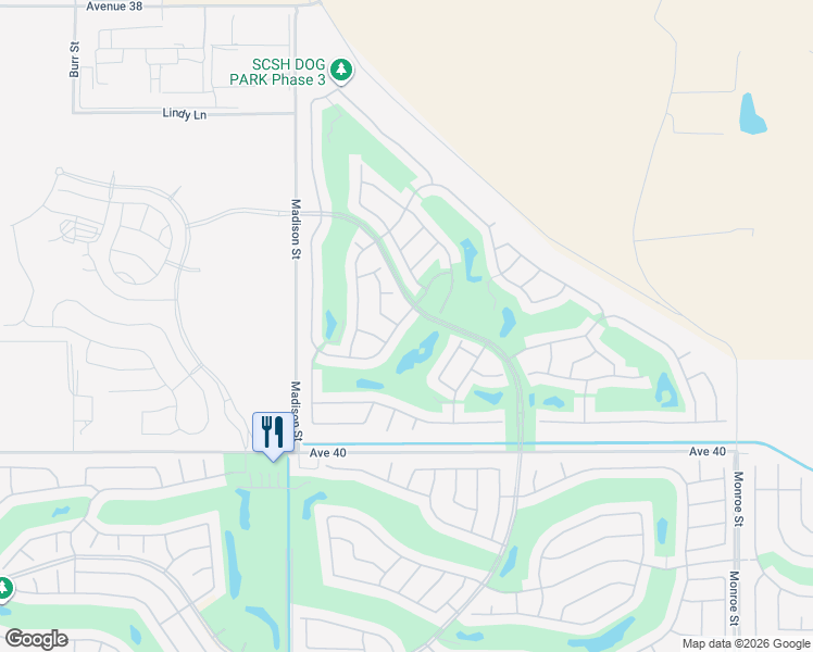 map of restaurants, bars, coffee shops, grocery stores, and more near 81239 Avenida Neblina in Indio