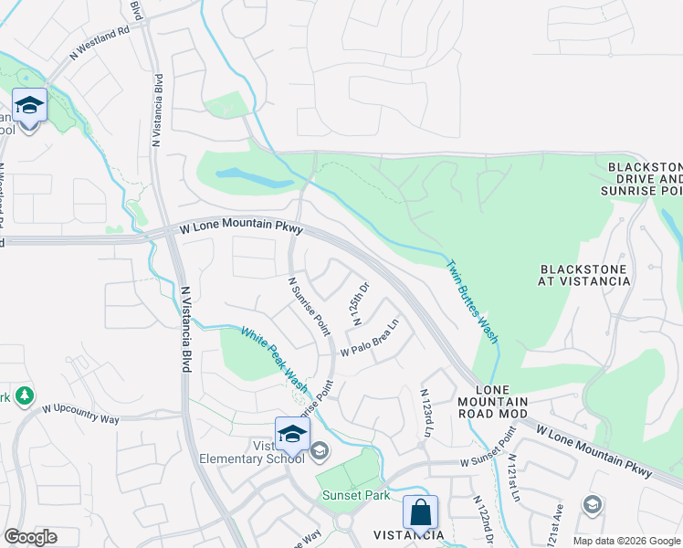 map of restaurants, bars, coffee shops, grocery stores, and more near 30814 North 125th Drive in Peoria