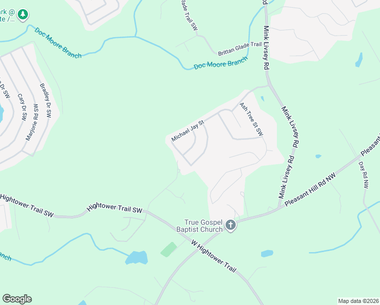 map of restaurants, bars, coffee shops, grocery stores, and more near 4887 Bottle Brush Southwest in Snellville