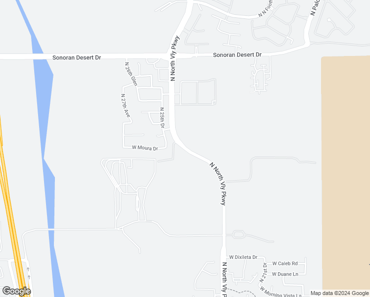 map of restaurants, bars, coffee shops, grocery stores, and more near 30601 North North Valley Parkway in Phoenix