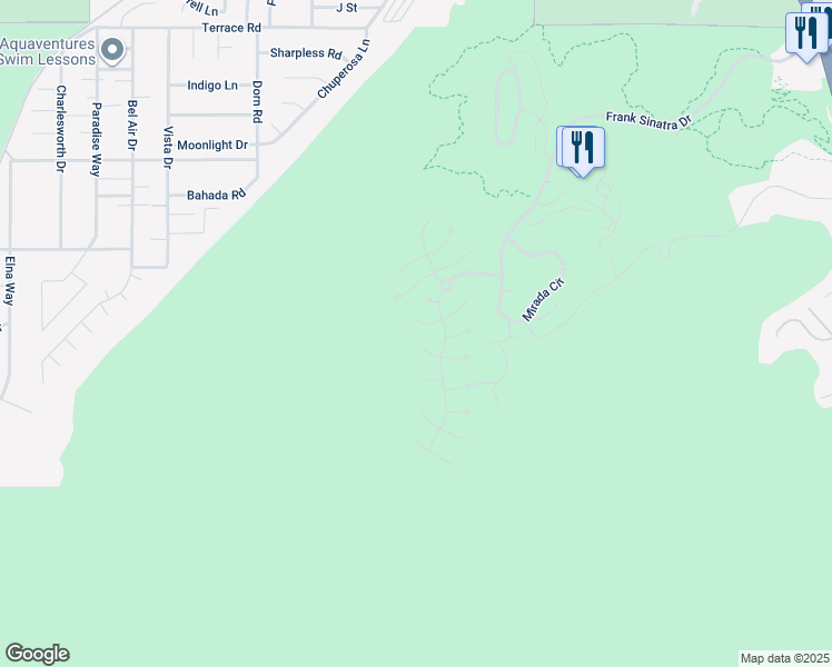 map of restaurants, bars, coffee shops, grocery stores, and more near 32 Granite Ridge Road in Rancho Mirage