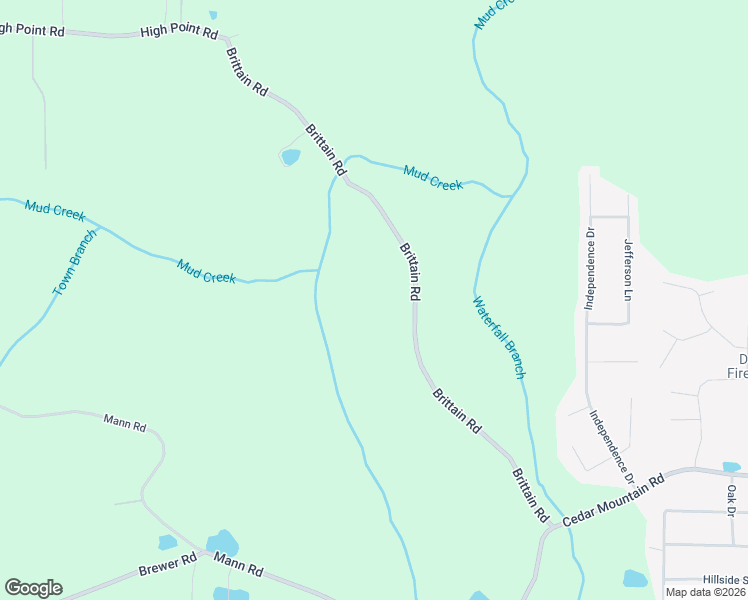 map of restaurants, bars, coffee shops, grocery stores, and more near 1645 Brittain Road in Douglasville