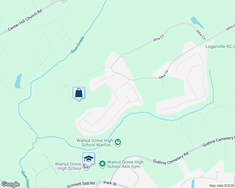 map of restaurants, bars, coffee shops, grocery stores, and more near 528 Taylor Drive in Loganville