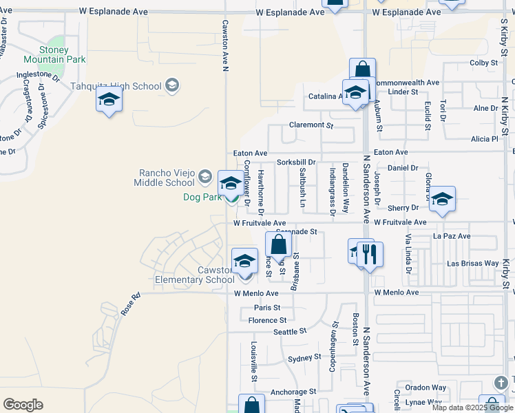 map of restaurants, bars, coffee shops, grocery stores, and more near 957 Hawthorne Drive in Hemet